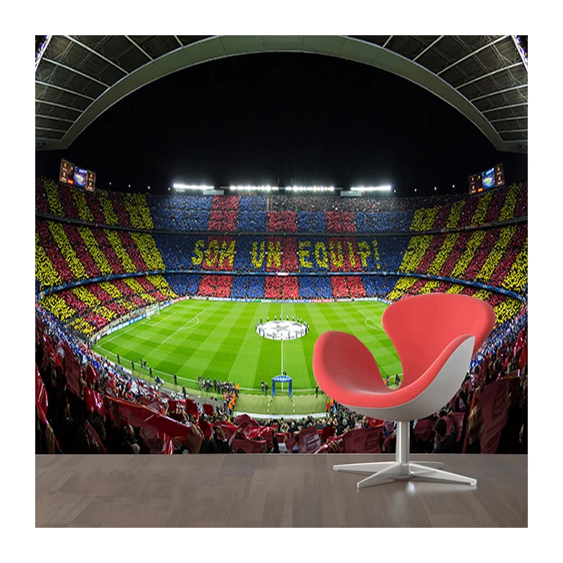 3d Wall Paper Soccer Wall Sticker | Wall Sticker Sports Barcelona - Wall  Decor - Aliexpress