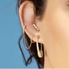 Lost Lady New Rhinestone Crystal Safe Pin Hoop Huggies Earrings Women Cute Heart Hanging Earrings Wholesale Jewelry Party Gifts ► Photo 3/6