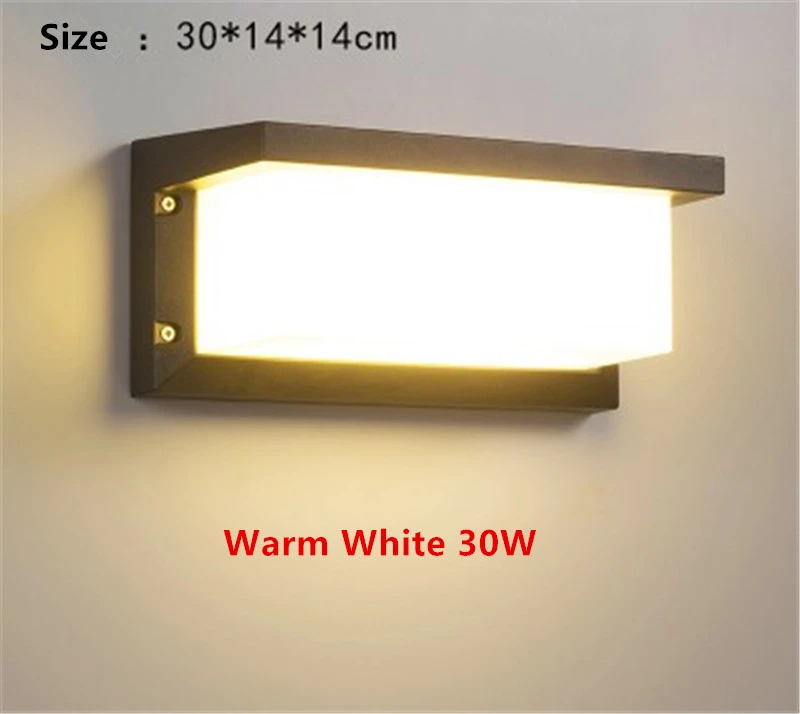 30W LED Wall Light Waterproof Porch Light Modern LED Wall Lamp Radar Motion Sensor Courtyard Garden Outdoor Light AC90~260V