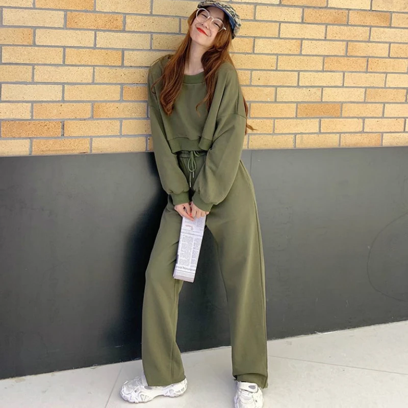 

Mozuleva 2020 Spring New Women Fashion Knitted Sets Sportswear Long-sleeved Trousers Two-piece Sets Women Two Piece Outfits
