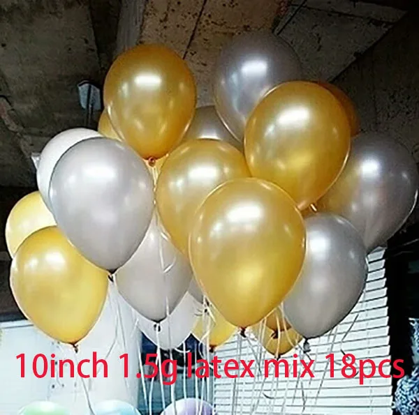 10PCS GOLD 18 шт./компл. 12 дюймов металлический хром Золотой воздушный шар "Конфетти" 18 дюймов Звездные шары фольга гелиевые воздушные шары Свадебный декор день рождения игрушка - Цвет: 10PCS GOLD
