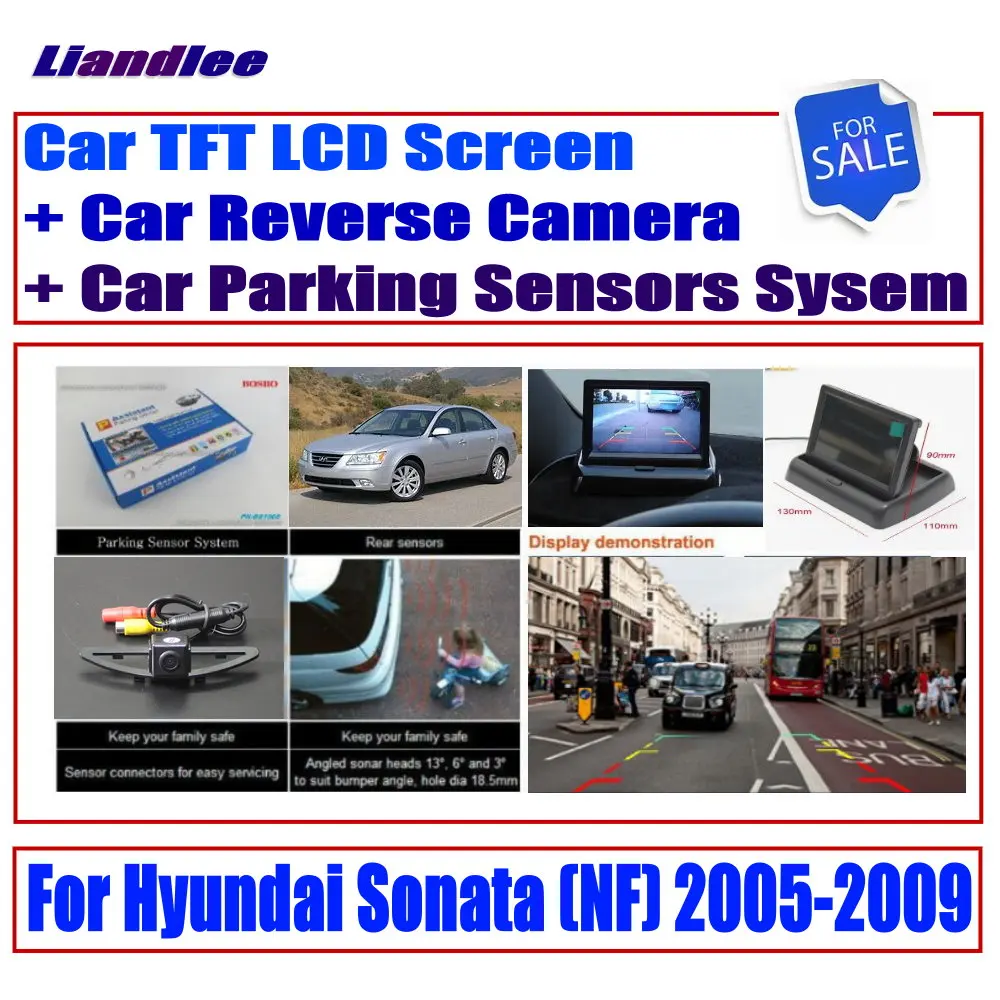 Для hyundai Sonata(NF) 2005-2009 автомобильный монитор дисплей/CCD камера заднего вида/цифровая система парковочных датчиков