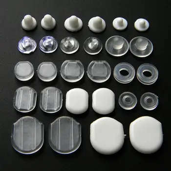 

100Pcs Earring Pads Support Stabilizer Silicone Comfort Earring Cushion for All Sizes Clips on Earrings Jewelry Findings