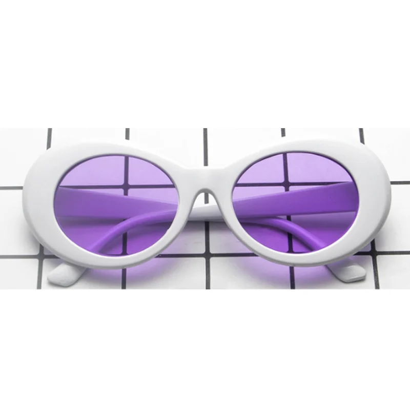 Kurt Cobain Retro Oval Sunglasses Man Vintage Fashion Brand Sun Glasses Classic White Black Lentes De Sol Mujer_voghion.com