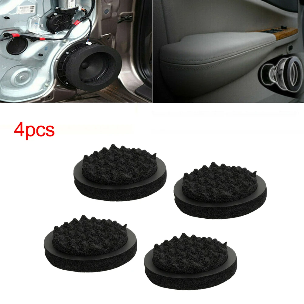 4PCS Universal 6.5" Car Door Speaker Insulation Ring Woofer Foam Wave