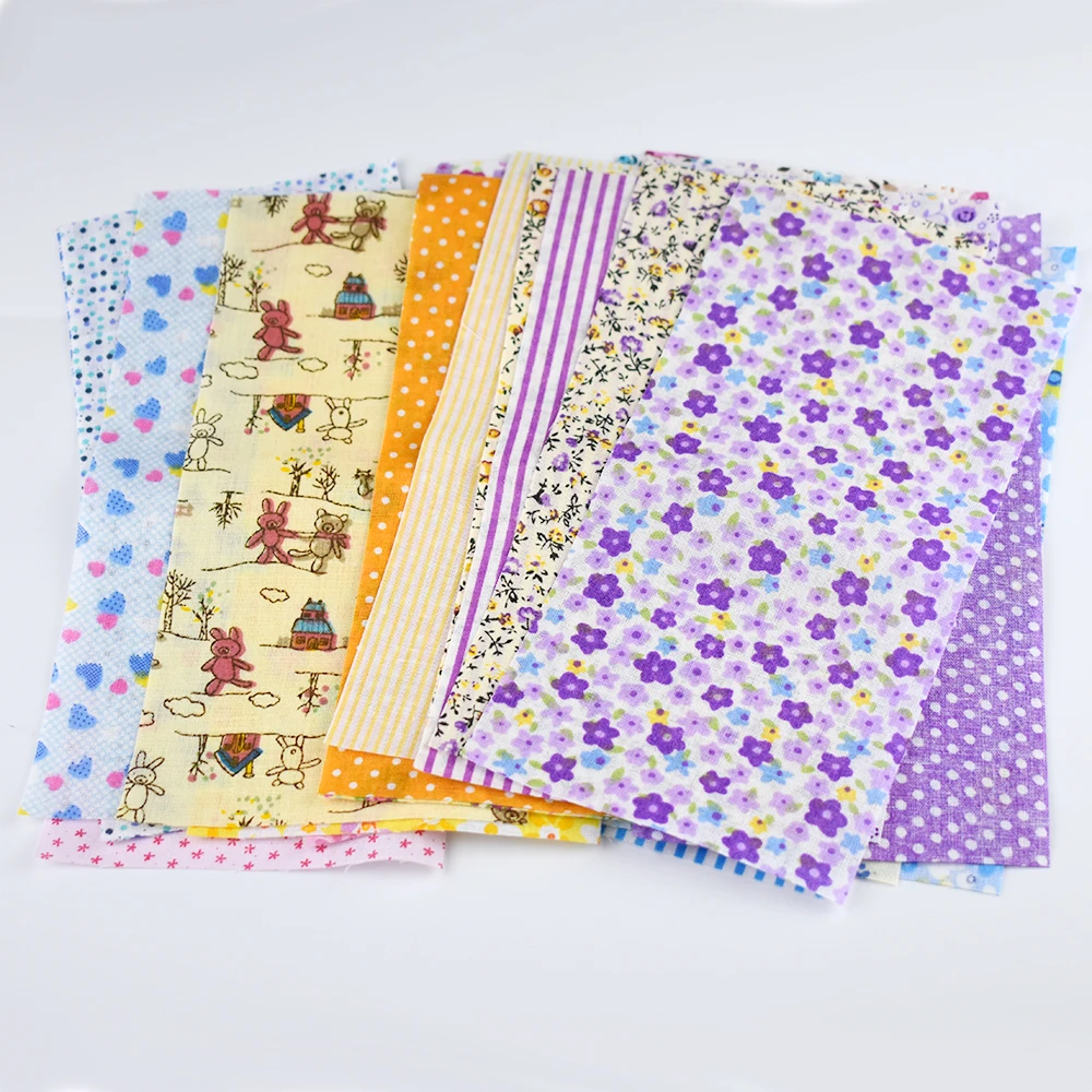 

10x20cm Mixed Cotton Printed Fabric Cloth For DIY Handmade Sewing Patchwork Needlework Pastoral Flower Fabric Crafts Accessory