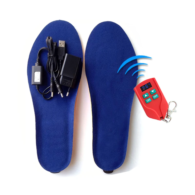 Бархатные электрические стельки с подогревом для женщин 2000 мАч уличные
