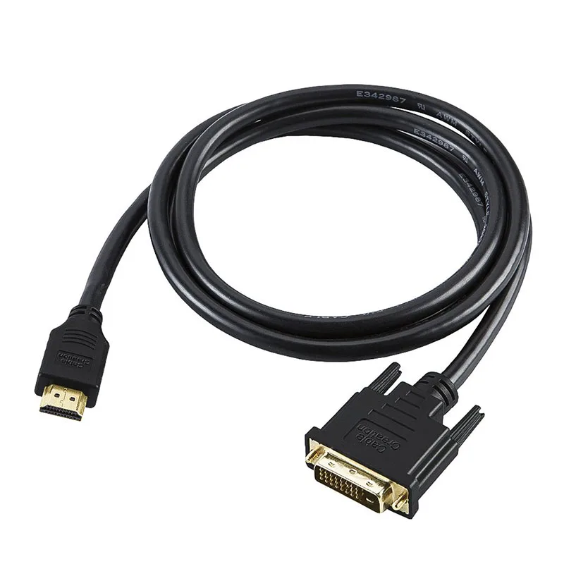 HDMI дви кабель, получение HDMI штекер к DVI(24+ 1) Мужской кабель, позолоченный HDTV дви кабель, поддержка 1080 P, 3D, черный