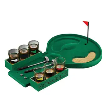 

Golf Table Game Bar Wine Game Relax Club Enjoyment Stainless Glasses Golf Drinking Game Family Indoor Desktop Party Leisure