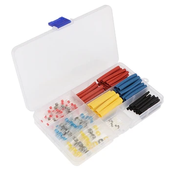 520ピース/セット熱収縮チューブ5色10サイズに絶縁スリーブアソート比2:1収縮チューブケーブルラップスリーブキット