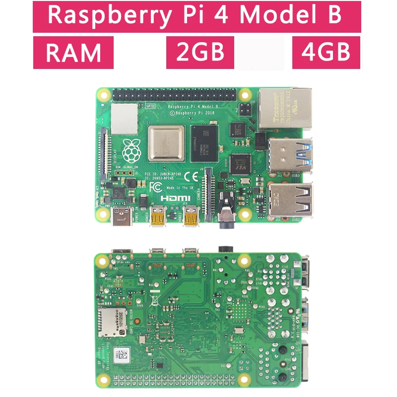 Raspberry Pi 4 Модель B комплект+ алюминиевый чехол+ теплоотвод+ 3A переключатель питания+ Micro HDMI вариант 64 32 Гб SD карты | ридер