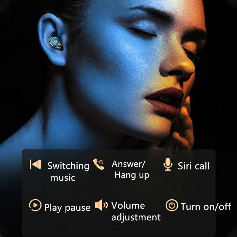 Upgrade Wireless Earphone Bluetooth 5 0 F9 TWS Wireless Bluetooth Headphone LED Display With 2000mAh Power Bank Headset With Mic