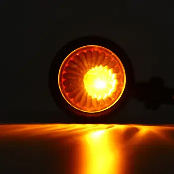 

Turn Signal 1 Pair Left and Right Universal Motorcycle LED Flexible Indicator Lights Amber Yellow Lights Unique New Retro Design