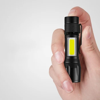 

XANES 7099 LED+COB 3Modes Zoomable USB Rechargeable Mini LED Tactical Flashlight Outdoor Waterproof Multifunctional Flashlight