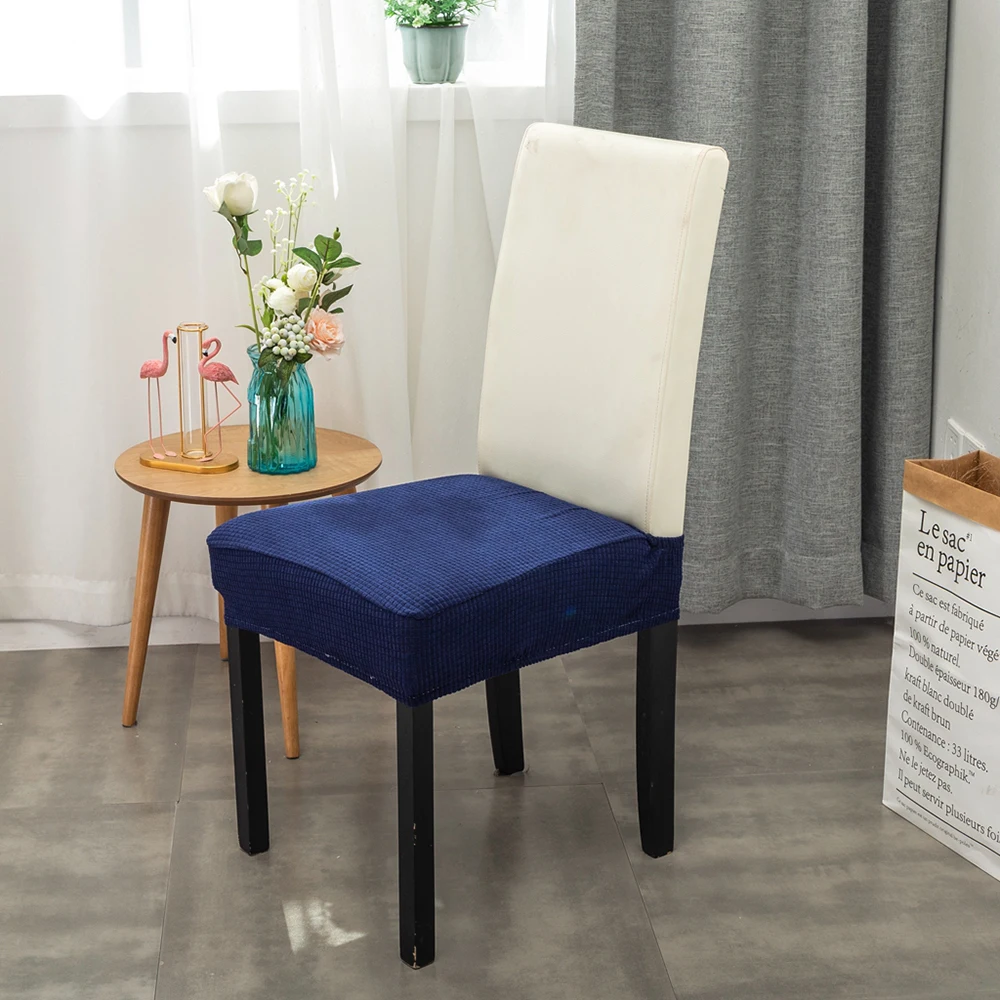 Супер мягкие однотонные кратковременные водонепроницаемые чехлы на кресла стрейч эластичный спандекс Чехол для стула для столовой/кухни