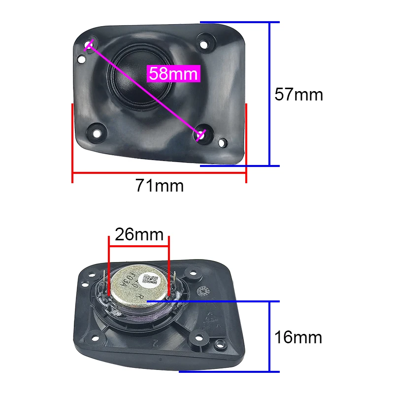 Neodymium Treble Speaker Silk Film Tweeter Loudspeaker 57*71MM 4OHM 20W For JBL Boombox2 Portable Audio Unit 2PCS portable speaker,audio speakers,tweeter speaker,bookshelf speakers