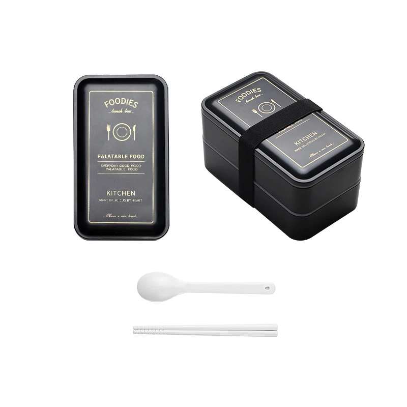 TUUTH 2000 мл микроволновая печь Ланч-бокс портативный двухслойный Bento box BPA бесплатно для детей пикника офиса работников школы столовая посуда - Color: B