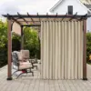 Outdoor Blackout Curtains, Waterproof Patio Drapes, Tab Top, Three Layers for Heat Insulation 2