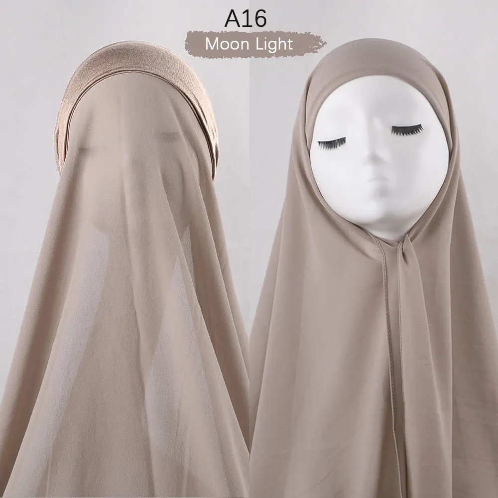 Muçulmanas, Bonnet Hijabs, Xaile Pinless, Lenço de