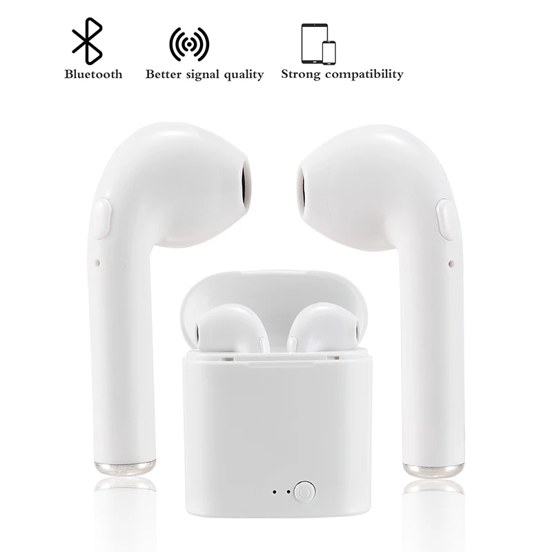 Mini Earbuds Mic-Charging-Bin Sport-Headset Bluetooth-5.0 earphone I7s Tws All-Smart-Phone