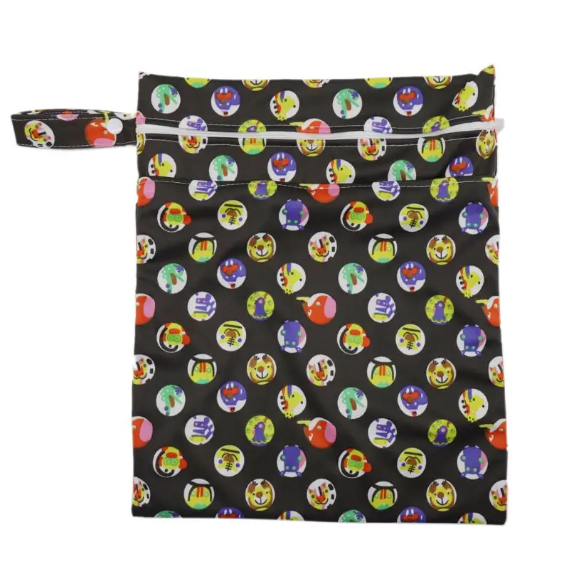 Для влажной и сухой ткани пеленки сумки Висячие пеленки Органайзер с двумя карманами на молнии - Цвет: 2