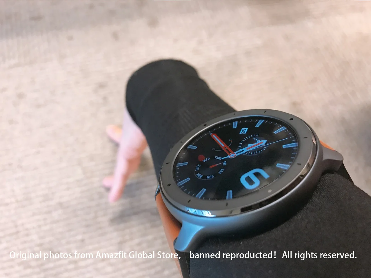 Глобальная версия Amazfit GTR smart watch 47 мм активно-матричные осид, Экран 24 дней работы от аккумулятора gps часы 50ATM водонепроницаемый плавательный черный Цвет