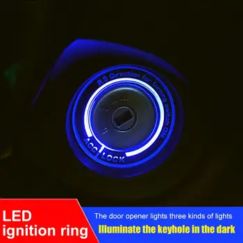 

Stylish Ignition Key Switch Ring Cover for Ford Focus 2 Focus 3 Kuga Mondeo Luminous Key Ring Decoration Stickers for Ford
