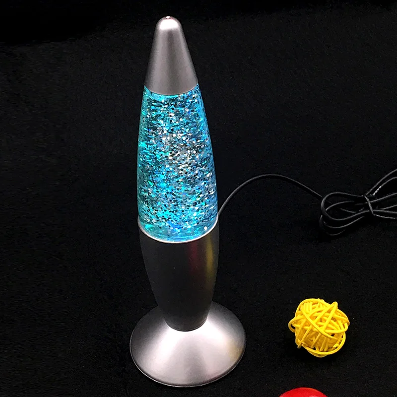 Цвет Фул светодиодный ночной Светильник 3D ракета мульти Цвет изменение лава лампа Перезаряжаемые блестящие вечерние Настроение Ночной светильник для детей Рождественский подарок