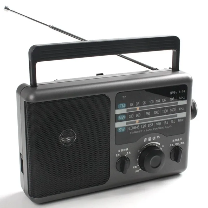 Портативный Полнодиапазонный FM/AM/WM радио большие колонки стерео радио двойной источник питания вещания встроенный динамик радио порт для наушников