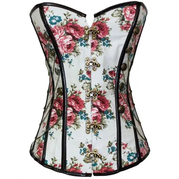 

Sexy Women steampunk clothing gothic Plus Size Corsets Lace Up boned Overbust Bustier Waist Cincher Body shaper corselet cosplay