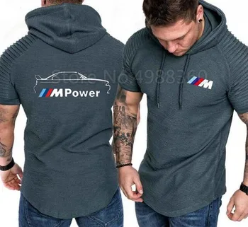 

M3Short Sleeve Hoodies Men Casual Thin Hoodie hip hop Tracksuit Hoody Motorsport Shifter M Power Hooded Sweatshirts Summer Shirt