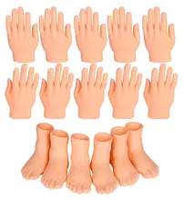 Tiny Hands Feet for Fingers Puppets Party Novelty Decor  Premium Small Rubber High Five Gesture Left Right 100pcs/Lot
