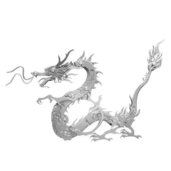 3d metal chinês dragão do zodíaco modelo kits diy destacável aço inoxidável warcraft artesanato jigsaw brinquedos presentes para crianças