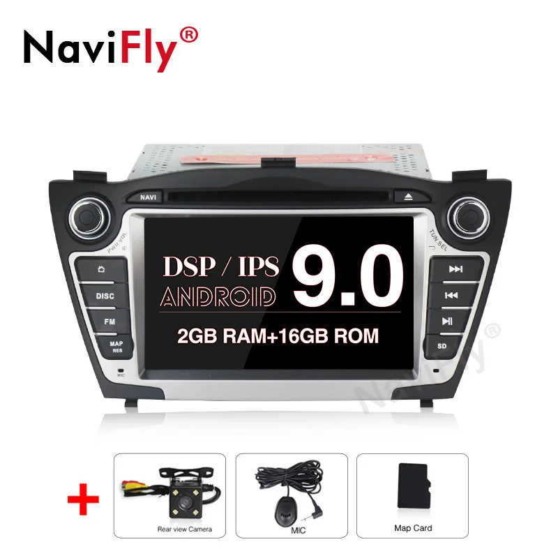 2GB-16GB-Camera Ips DSP Автомобильная dvd-навигационная система для hyundai Tucson IX35 2Din Android 9 стерео радио аудио Музыка Видео мультимедийный плеер - Цвет: 2GB-16GB-Camera