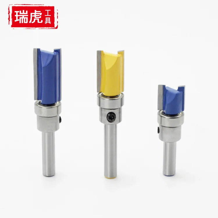

Carpentry Milling Cutter Morphed Flash Trimmer With Bearing Trimmer Cutter Head 1/4 Handle Straight Knife Gong Knife Slotted Eng