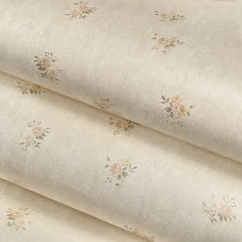 

American Rustic Flower Wallpaper 3D Floral Non-woven Embossed Pink Wallpaper Living Room Bedroom Wall Stickers Contact Paper
