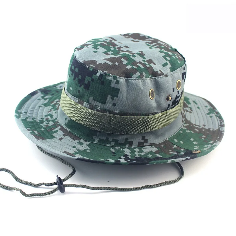 Camo ведро Шапки унисекс Для мужчин Открытый военный Boonie Рыбак Хлопок рыбалка ведро шапки Bob chapeau джунгли солнцезащитный крем туристическая