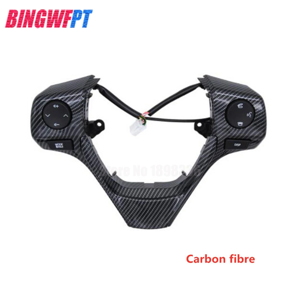 Переключатель рулевого колеса Аудио Bluetooth управления 84250-02560 для TOYOTA RAV4 Corolla - Цвет: Carbon fibre