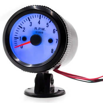

Universal 2 inch 52mm 12V Blue LED 0-8000RPM Car Tachometer Tach Gauge Meter with Bracket