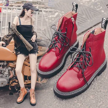 

Soft Leather Women Jason Martins Boots Military Shoes Botas Feminina Female Motorcycle Ankle Fashion Boots Women Botas Mujer