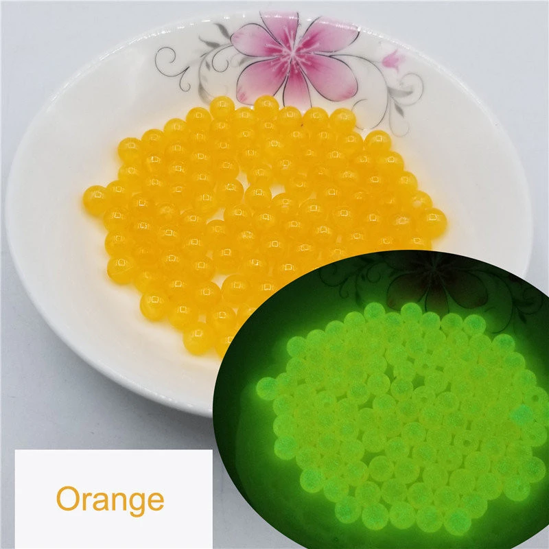 Orange Yellow 200 шт 6-12 мм светящийся акриловый бисер светится в темноте разделительные бусины для маркировки ювелирных изделий DIY ожерелье браслет аксессуары - Цвет: Orange Yellow