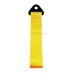 Premium Car Pendant Tow Strap - Durable Auto Accessory for Bumper and Trailer Use (Yellow)