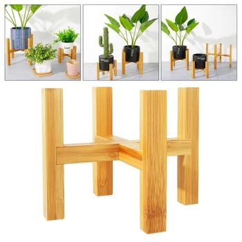 Four-legged Wood Flower Pot Holder Plant Decoration Shelf 2