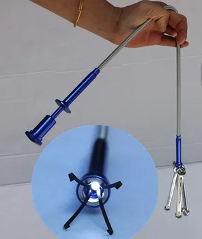 

Flexible Pick-up Tool Claw W/ LED Light Magnetic Curve Grabber Sewer Pipe