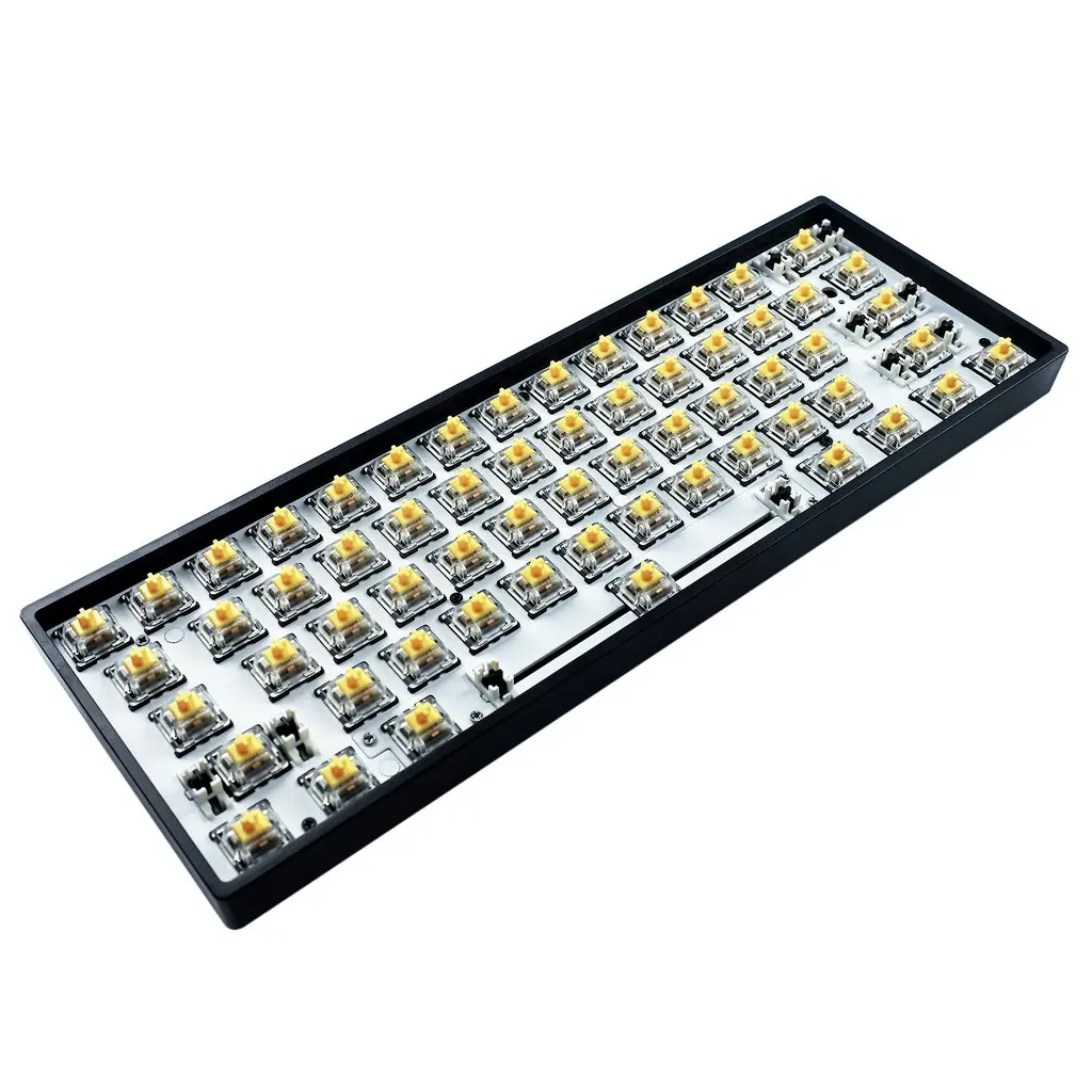 Kit Hotswap Bluetooth sem Fio Rgb Gk61xs Pcb Espaço Substituível Case Plástico Placa de Aço Teclado Mecânico 60 61 Gk61x