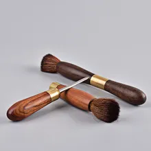 Чайный набор кунг-фу, аксессуары из черного дерева, чайный нож, медная Пряжка, пуэр, чайный конус, чайная игольчатая щетка двойного назначения