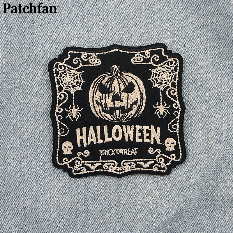 20 шт./партия, патчфан Haloween, утюжок на заплатках для одежды, вышитые аксессуары для лоскутного шитья, мультфильм, аниме, индивидуальные нашивки A2273
