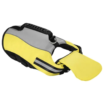 

POPETPOP Pet Life Saving Devices Waterproof Pet Life Preserver Vest Buoy Jacket for Puppy Dog Size S (Yellow)