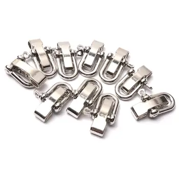 

10pcs Zinc Alloy Silver Tone Adjustable U D Shaped Bracelet Buckle for DIY Outdoor Camping Paracord Bracelet Pip