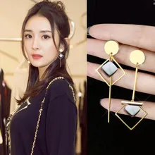 Mi Ян Чжао Лиин ухо Корейская Драма ТВ личности для Для Женщин Серьги brincos, можно носить с орнаментом
